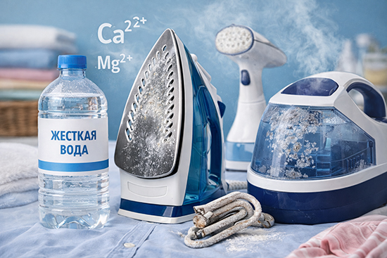 Что такое жёсткость воды и как она влияет на утюг, отпариватель и парогенератор